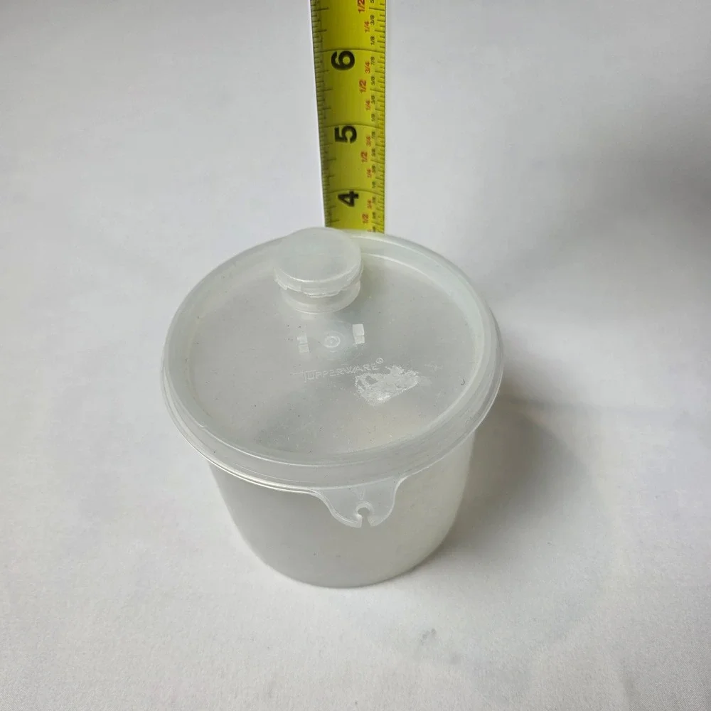 Tupperware Food Storage Container Small Translucent White 563-2 250-5 USA‎